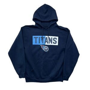 NFL Team Apparel‎ Sweatshirt Men's Medium Blue Tennessee Titans Football Hoodie